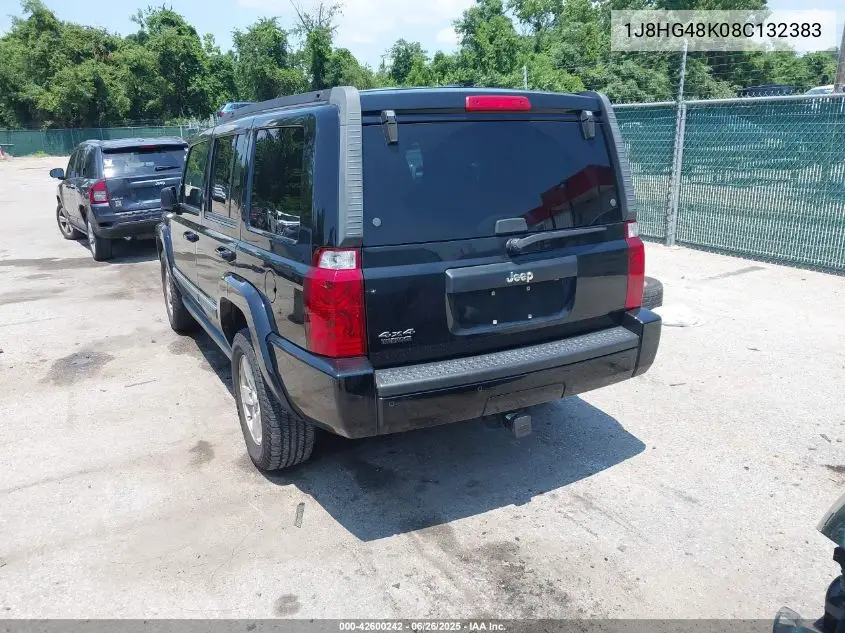 2008 Jeep Commander Sport VIN: 1J8HG48K08C132383 Lot: 42600242