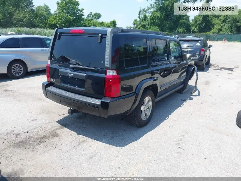 2008 Jeep Commander Sport VIN: 1J8HG48K08C132383 Lot: 42600242