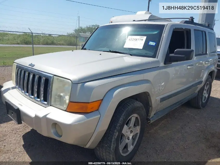2009 Jeep Commander Sport VIN: 1J8HH48K29C519418 Lot: 42258779