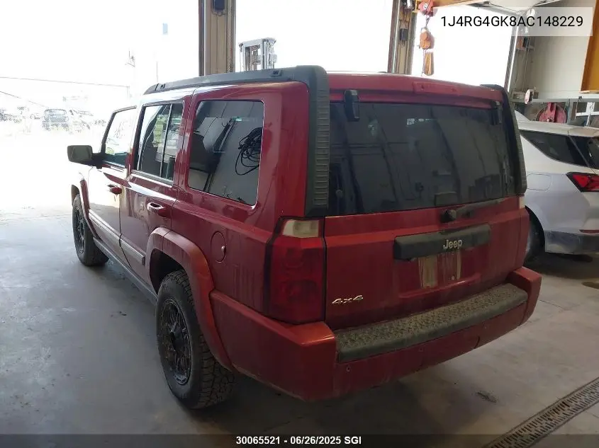 2010 Jeep Commander Sport VIN: 1J4RG4GK8AC148229 Lot: 30065521