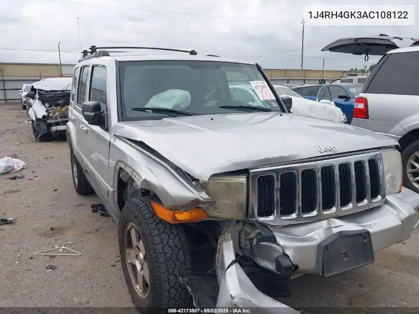 2010 Jeep Commander Sport VIN: 1J4RH4GK3AC108122 Lot: 42173507