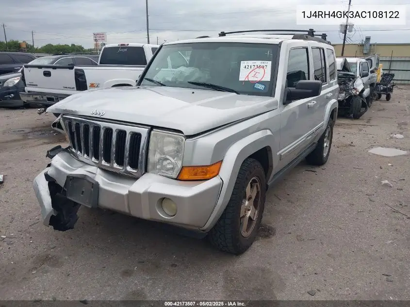 2010 Jeep Commander Sport VIN: 1J4RH4GK3AC108122 Lot: 42173507