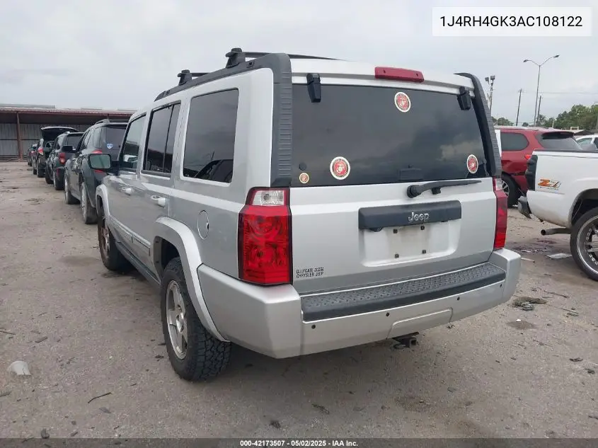 2010 Jeep Commander Sport VIN: 1J4RH4GK3AC108122 Lot: 42173507