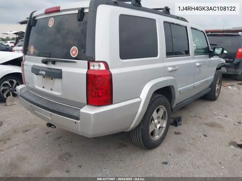 2010 Jeep Commander Sport VIN: 1J4RH4GK3AC108122 Lot: 42173507