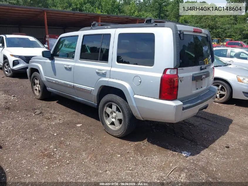 2010 Jeep Commander Sport VIN: 1J4RH4GK1AC148604 Lot: 42518138