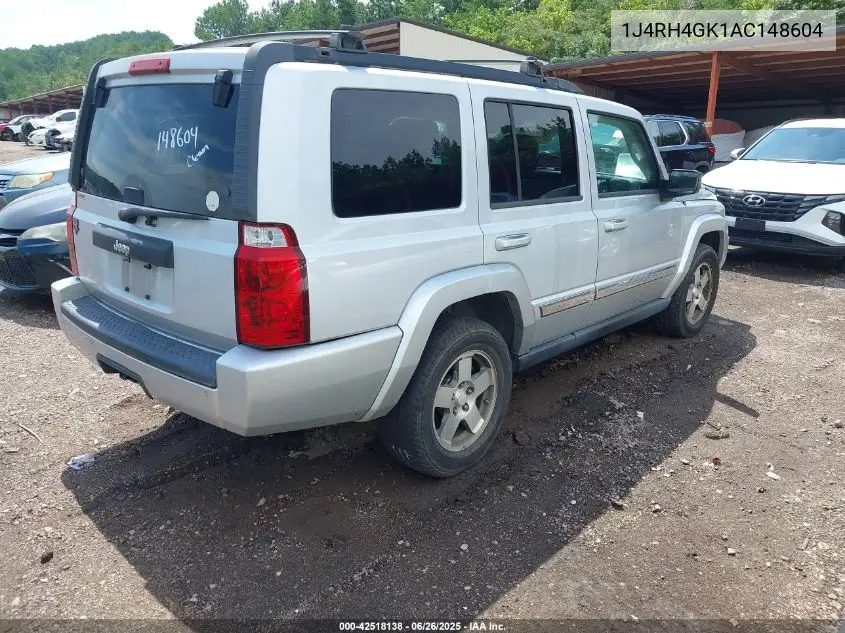 2010 Jeep Commander Sport VIN: 1J4RH4GK1AC148604 Lot: 42518138