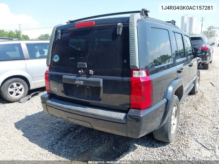 2010 Jeep Commander Sport VIN: 1J4RG4GK0AC157281 Lot: 42581215