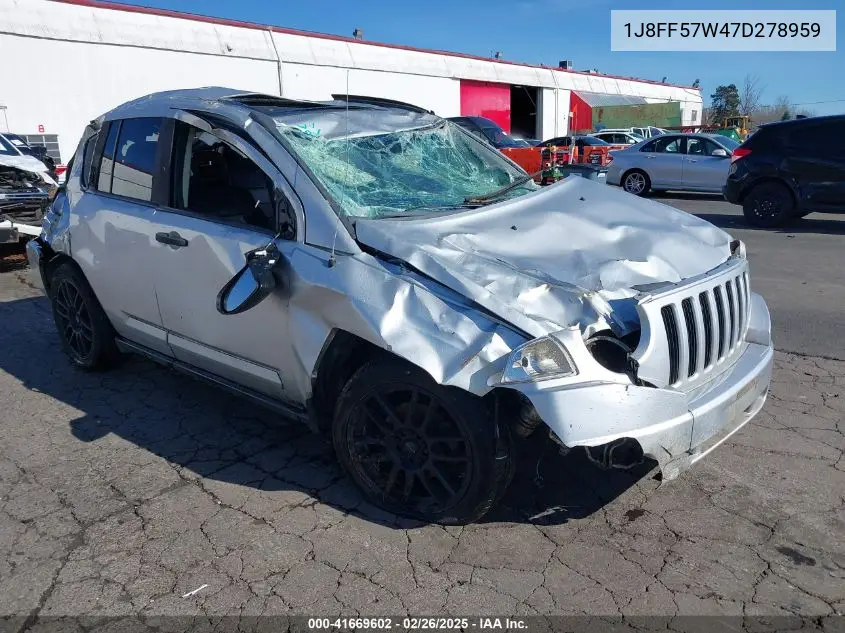 2007 Jeep Compass Limited VIN: 1J8FF57W47D278959 Lot: 41669602