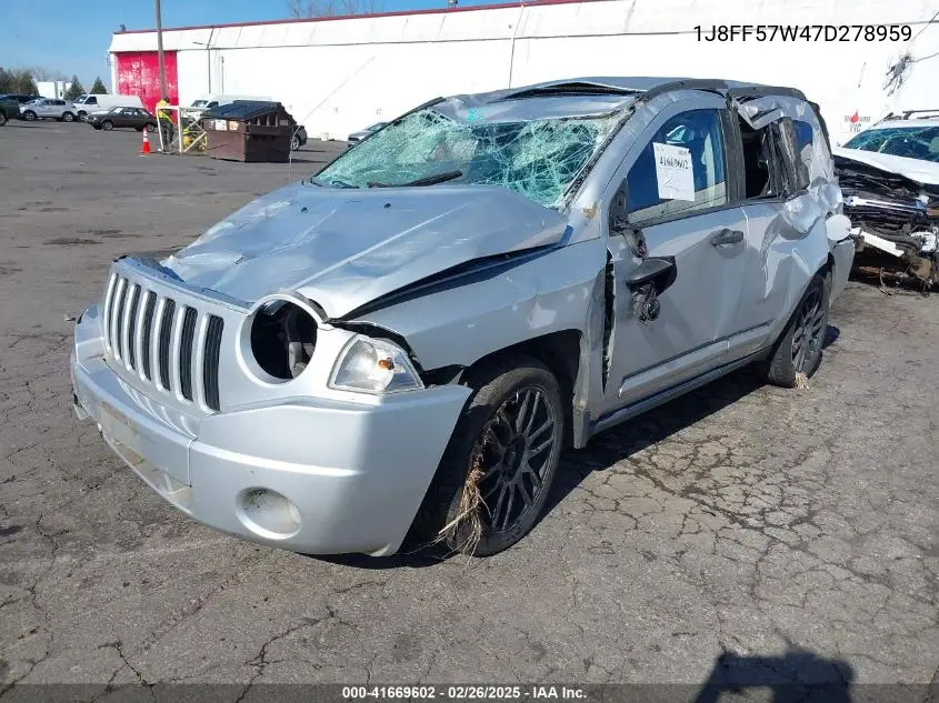 2007 Jeep Compass Limited VIN: 1J8FF57W47D278959 Lot: 41669602