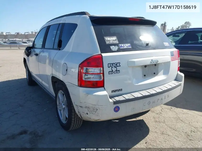 2007 Jeep Compass Sport VIN: 1J8FT47W17D158619 Lot: 42235126