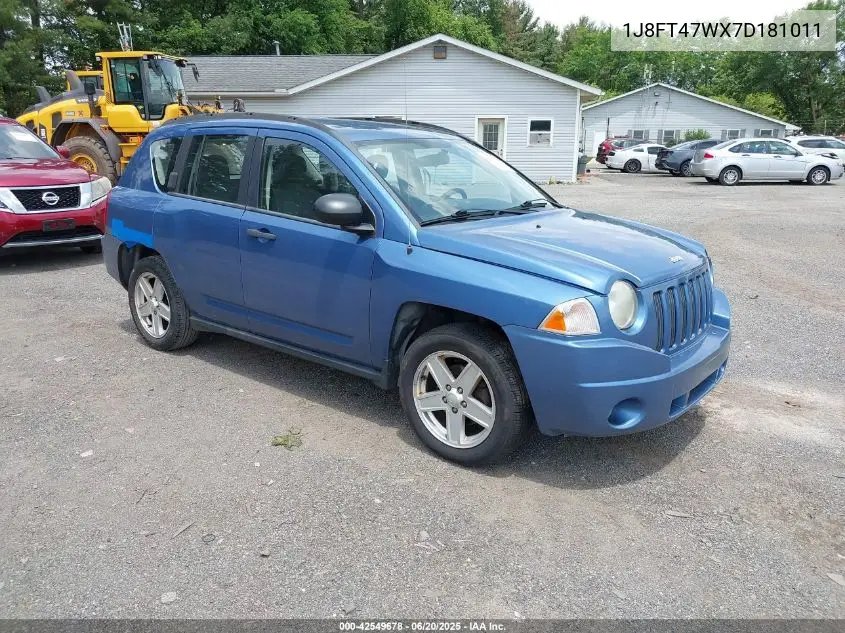 2007 Jeep Compass Sport VIN: 1J8FT47WX7D181011 Lot: 42549678