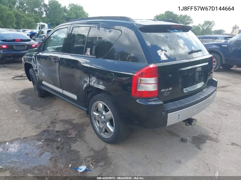 2007 Jeep Compass Limited VIN: 1J8FF57W67D144664 Lot: 42553972