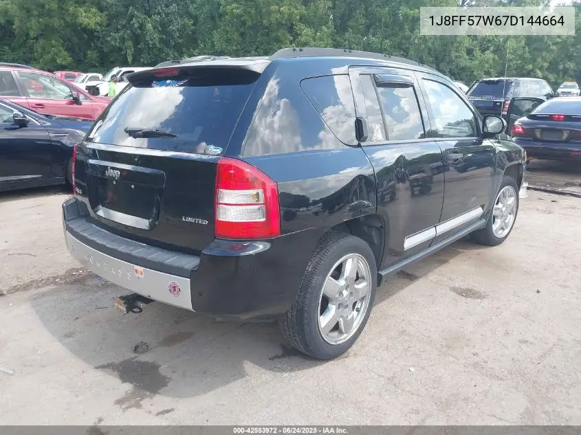 2007 Jeep Compass Limited VIN: 1J8FF57W67D144664 Lot: 42553972