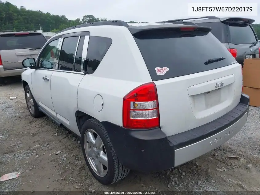 2007 Jeep Compass Limited VIN: 1J8FT57W67D220179 Lot: 42566329