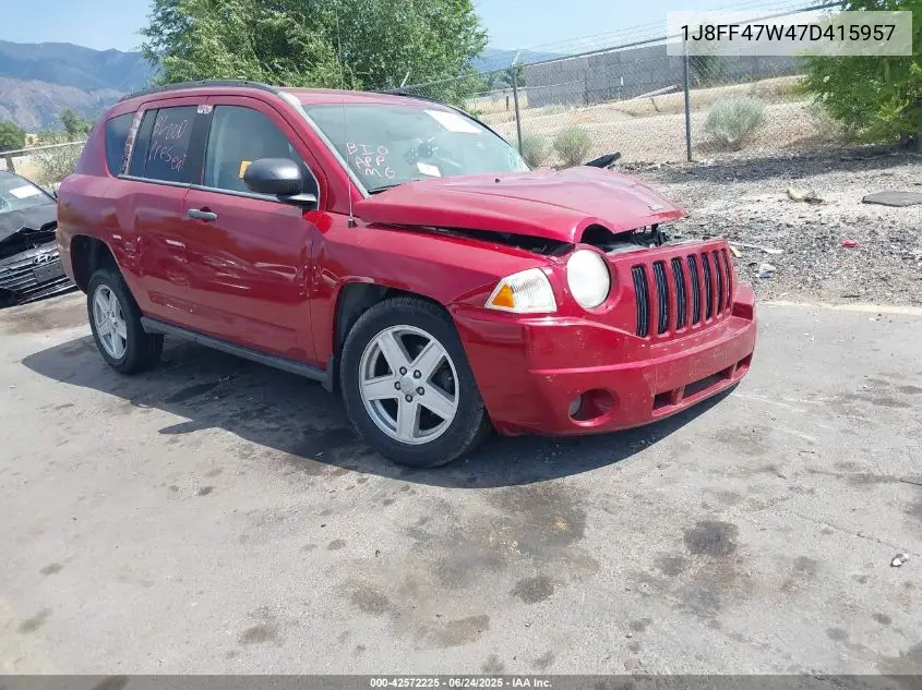 2007 Jeep Compass Sport VIN: 1J8FF47W47D415957 Lot: 42572225