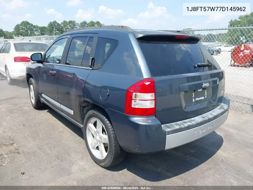 2007 Jeep Compass Limited VIN: 1J8FT57W77D145962 Lot: 42586584