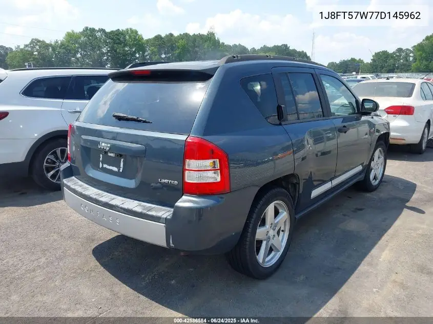 2007 Jeep Compass Limited VIN: 1J8FT57W77D145962 Lot: 42586584