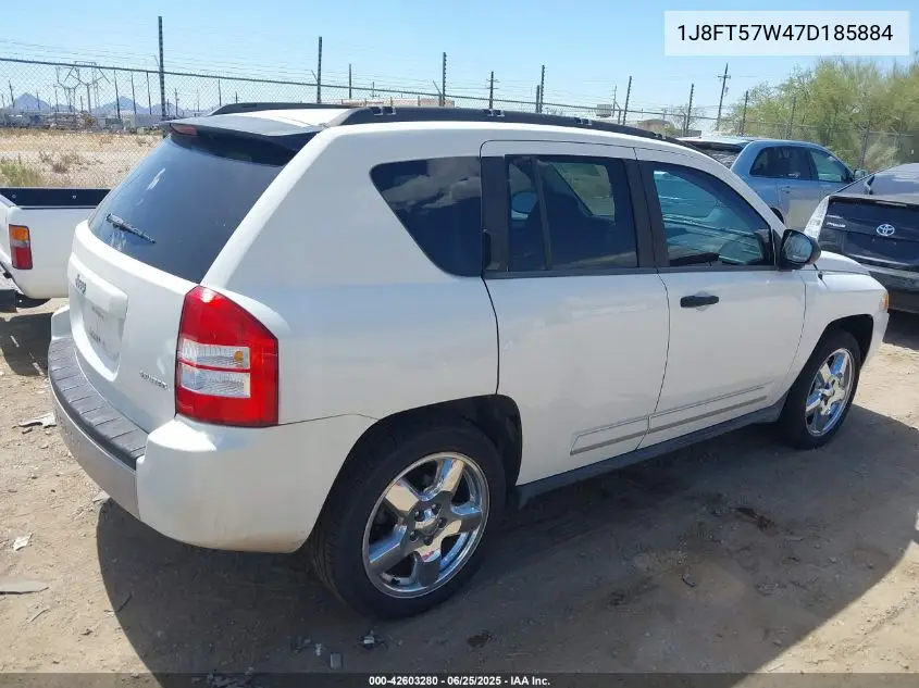 2007 Jeep Compass Limited VIN: 1J8FT57W47D185884 Lot: 42603280