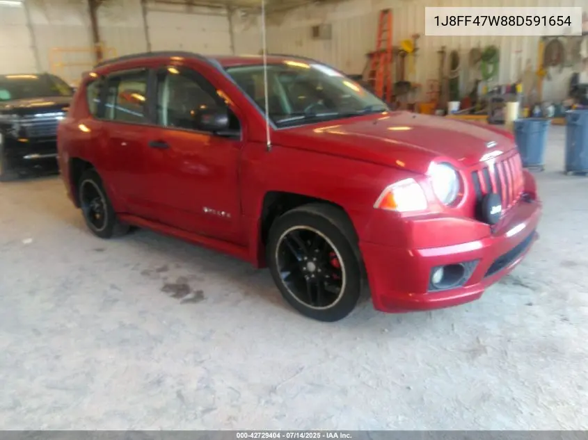 2008 Jeep Compass Sport VIN: 1J8FF47W88D591654 Lot: 42729404