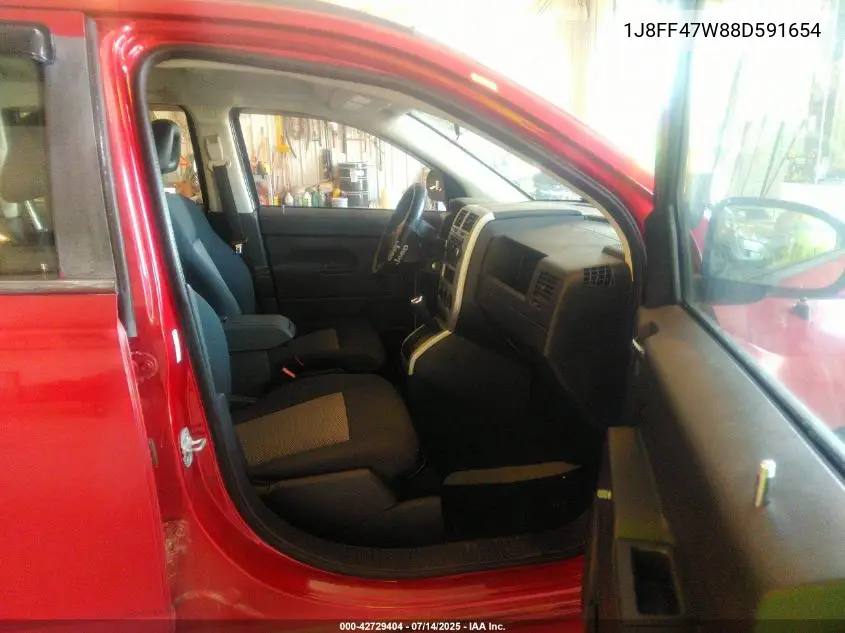 2008 Jeep Compass Sport VIN: 1J8FF47W88D591654 Lot: 42729404