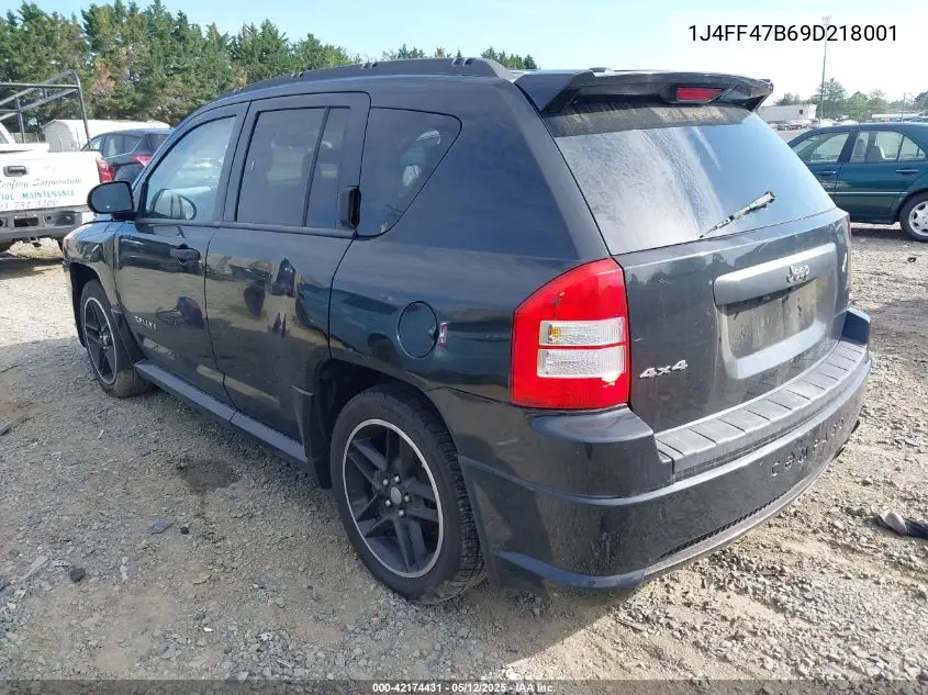 2009 Jeep Compass Sport VIN: 1J4FF47B69D218001 Lot: 42174431