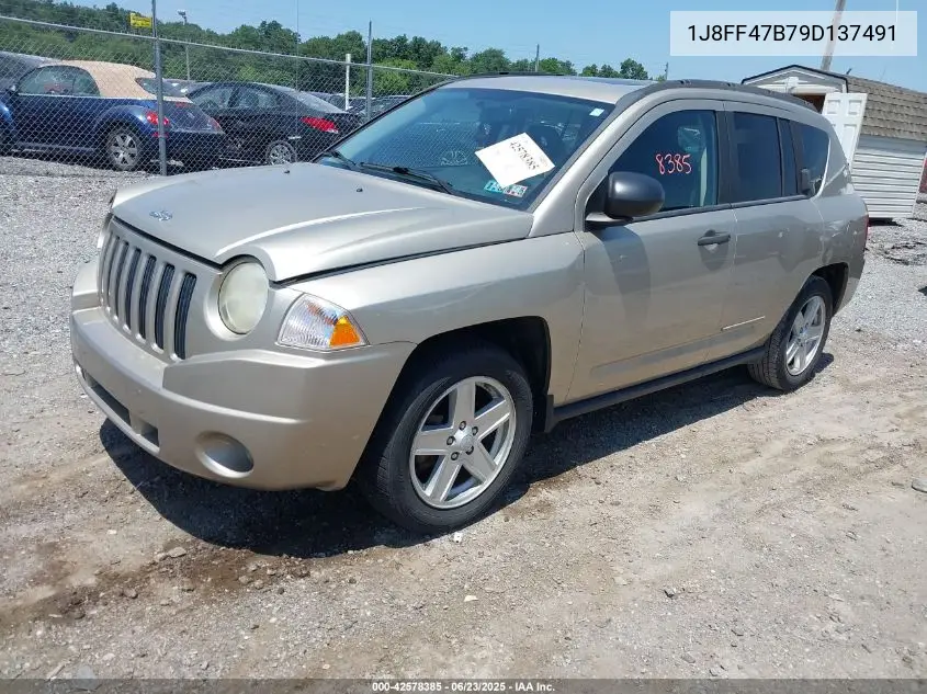 2009 Jeep Compass Sport VIN: 1J8FF47B79D137491 Lot: 42578385