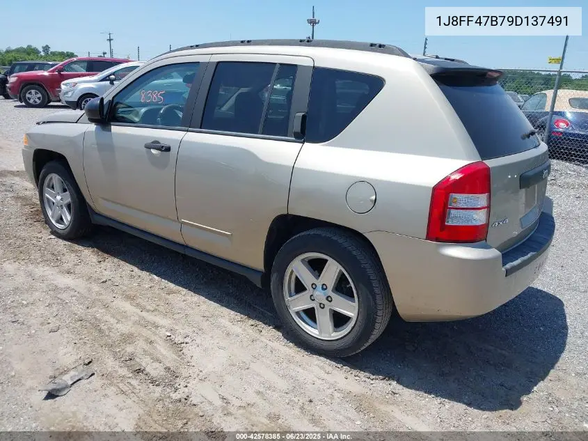 2009 Jeep Compass Sport VIN: 1J8FF47B79D137491 Lot: 42578385