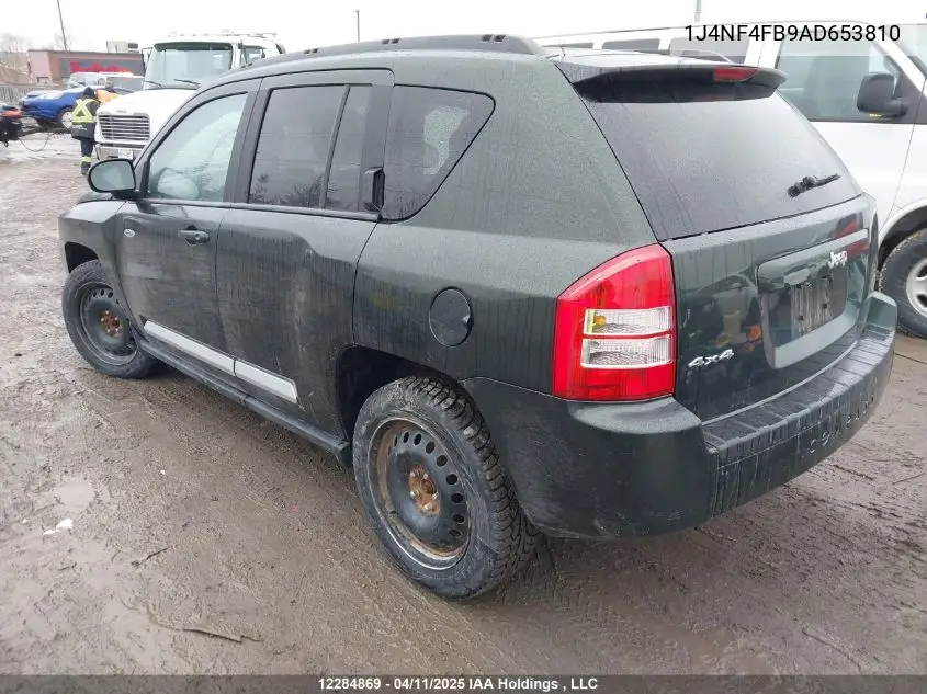 2010 Jeep Compass Sport/North VIN: 1J4NF4FB9AD653810 Lot: 12284869