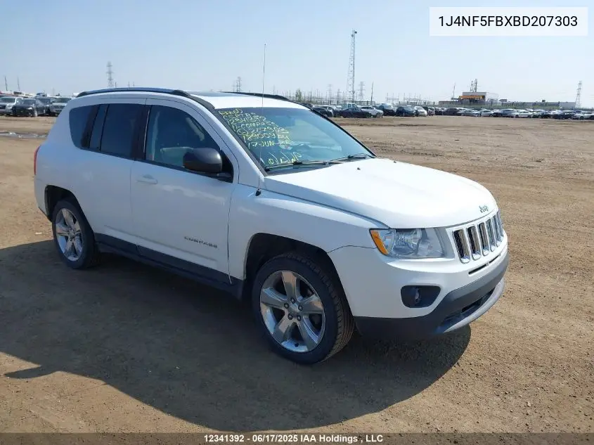 2011 Jeep Compass Limited VIN: 1J4NF5FBXBD207303 Lot: 12341392