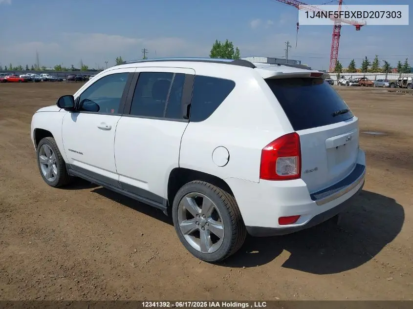 2011 Jeep Compass Limited VIN: 1J4NF5FBXBD207303 Lot: 12341392