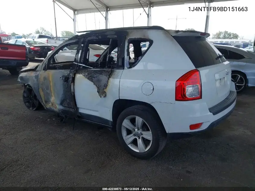 2011 Jeep Compass VIN: 1J4NT1FB9BD151663 Lot: 42238573