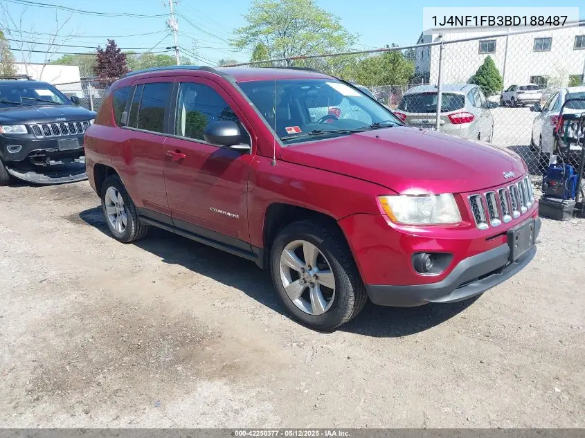 2011 Jeep Compass VIN: 1J4NF1FB3BD188487 Lot: 42250377
