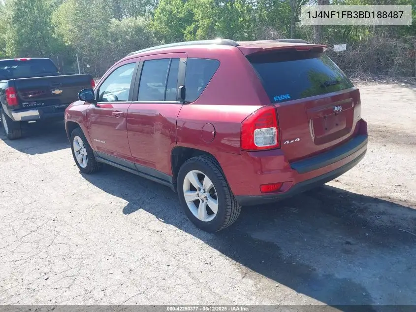 2011 Jeep Compass VIN: 1J4NF1FB3BD188487 Lot: 42250377