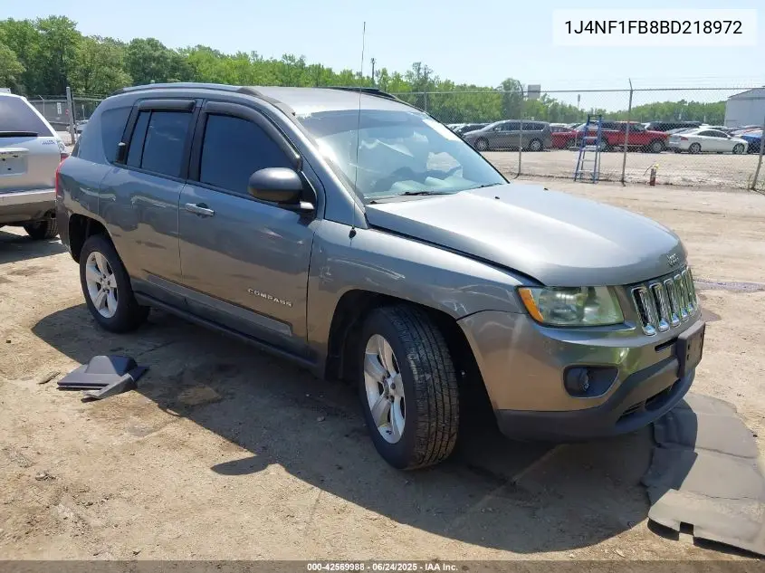 2011 Jeep Compass VIN: 1J4NF1FB8BD218972 Lot: 42569988