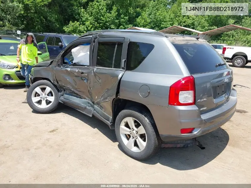 2011 Jeep Compass VIN: 1J4NF1FB8BD218972 Lot: 42569988