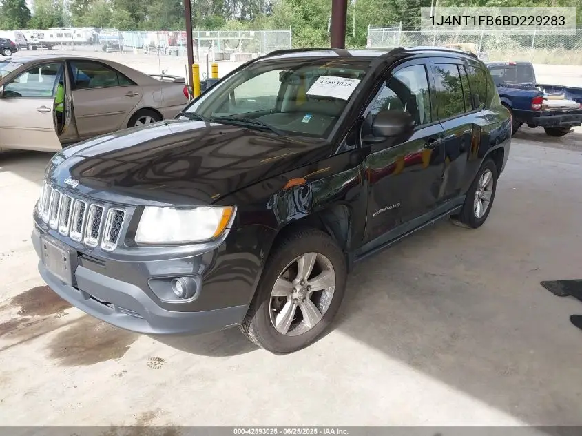 2011 Jeep Compass VIN: 1J4NT1FB6BD229283 Lot: 42593025