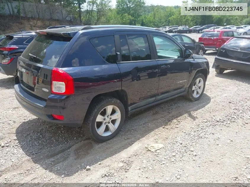 2011 Jeep Compass VIN: 1J4NF1FB0BD223745 Lot: 42600125