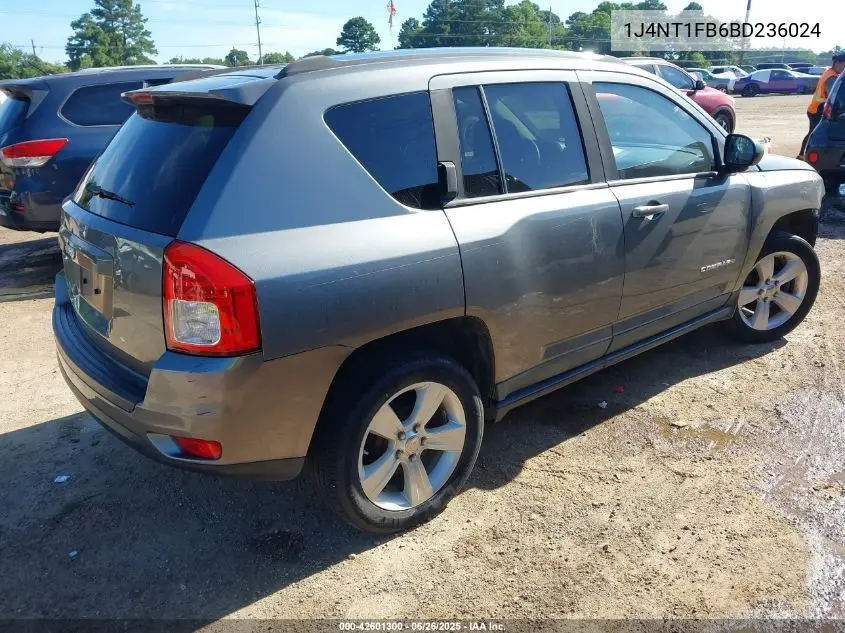 2011 Jeep Compass VIN: 1J4NT1FB6BD236024 Lot: 42601300