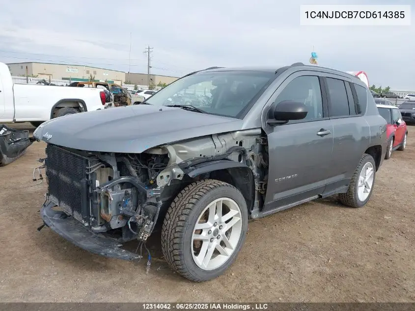 2012 Jeep Compass Limited VIN: 1C4NJDCB7CD614385 Lot: 12314042