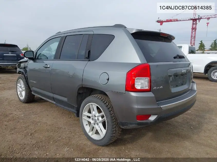 2012 Jeep Compass Limited VIN: 1C4NJDCB7CD614385 Lot: 12314042
