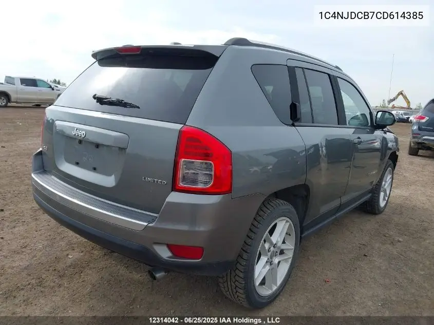 2012 Jeep Compass Limited VIN: 1C4NJDCB7CD614385 Lot: 12314042