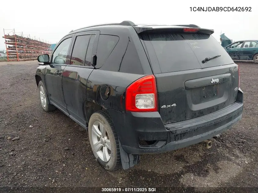 2012 Jeep Compass VIN: 1C4NJDAB9CD642692 Lot: 30065919