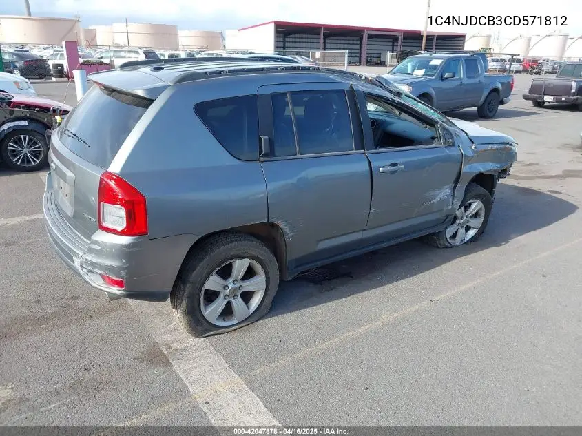 2012 Jeep Compass Limited VIN: 1C4NJDCB3CD571812 Lot: 42047878