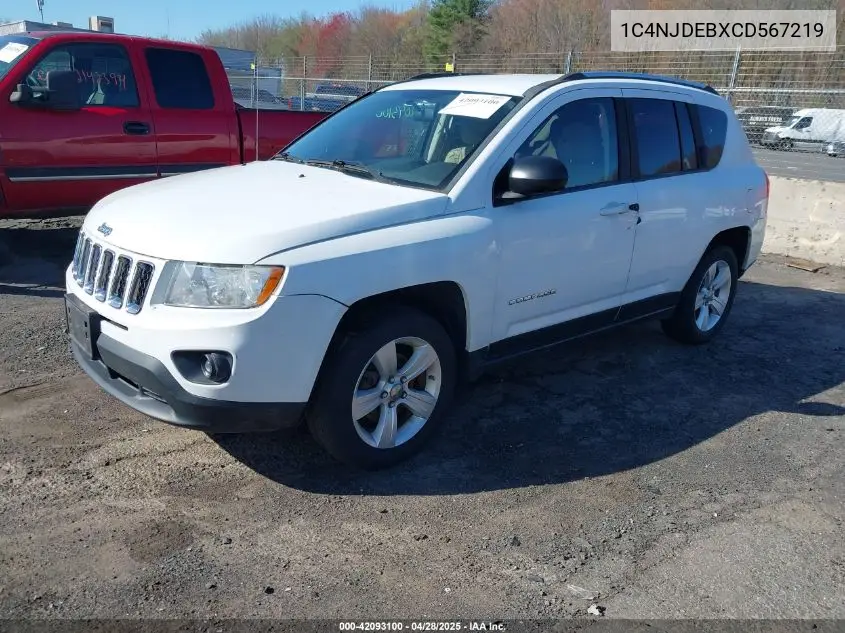 2012 Jeep Compass Latitude VIN: 1C4NJDEBXCD567219 Lot: 42093100
