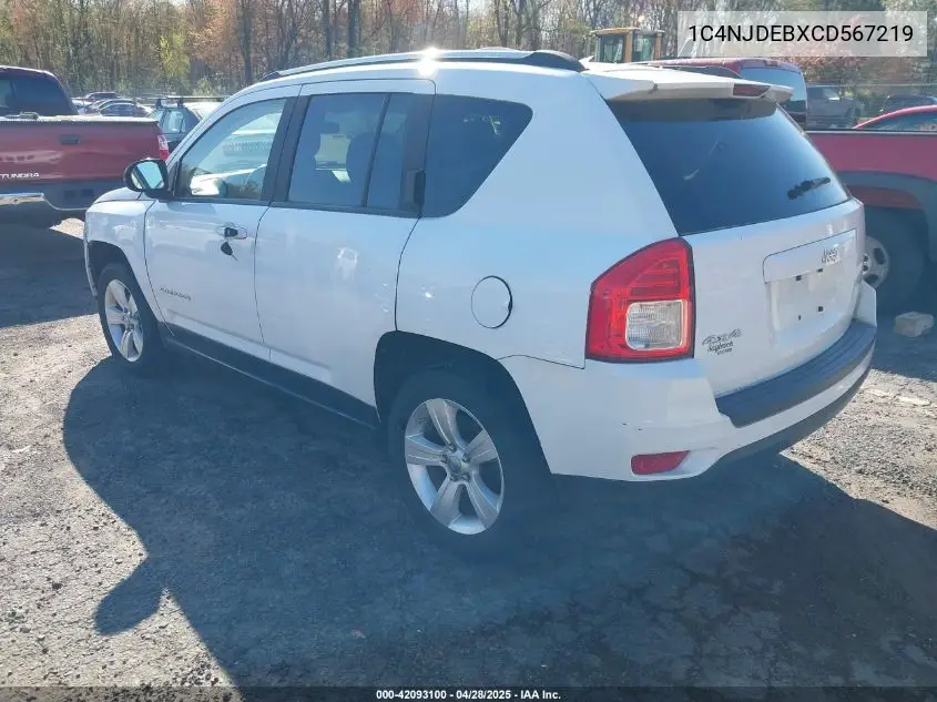 2012 Jeep Compass Latitude VIN: 1C4NJDEBXCD567219 Lot: 42093100