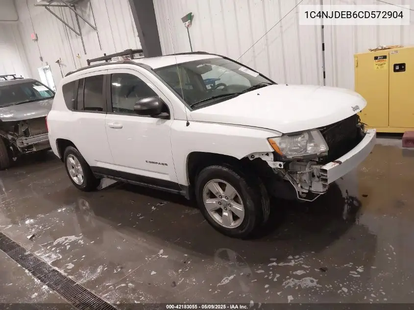 2012 Jeep Compass Latitude VIN: 1C4NJDEB6CD572904 Lot: 42183055