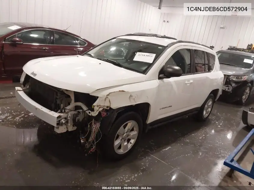 2012 Jeep Compass Latitude VIN: 1C4NJDEB6CD572904 Lot: 42183055