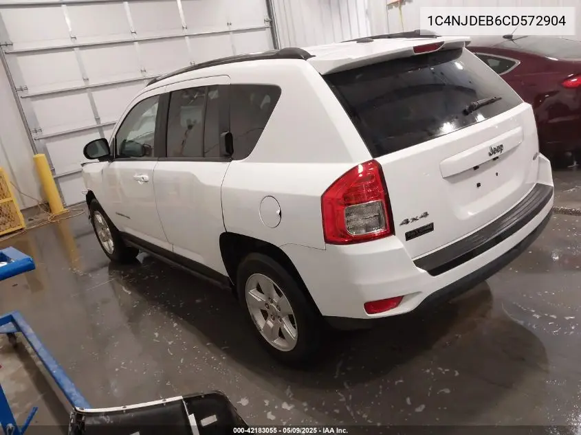 2012 Jeep Compass Latitude VIN: 1C4NJDEB6CD572904 Lot: 42183055