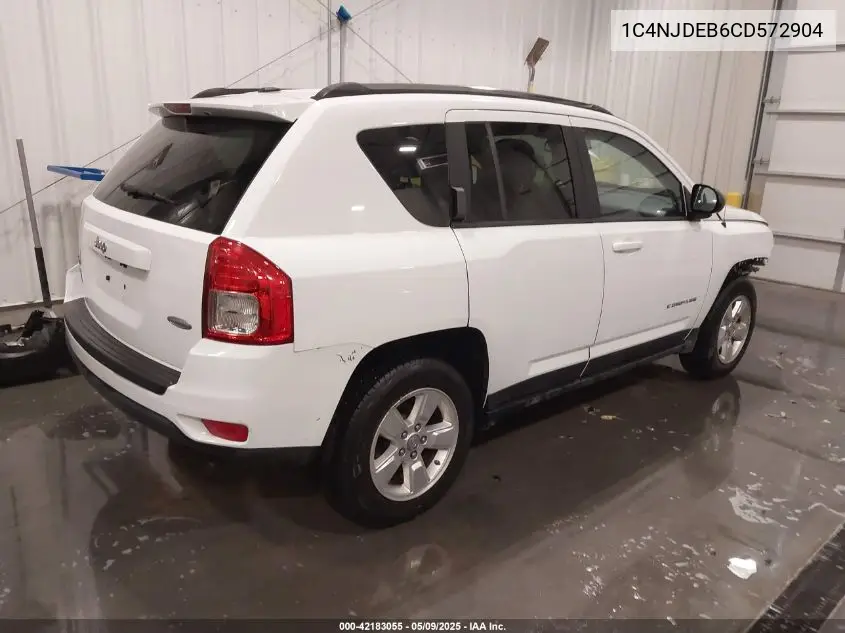 2012 Jeep Compass Latitude VIN: 1C4NJDEB6CD572904 Lot: 42183055