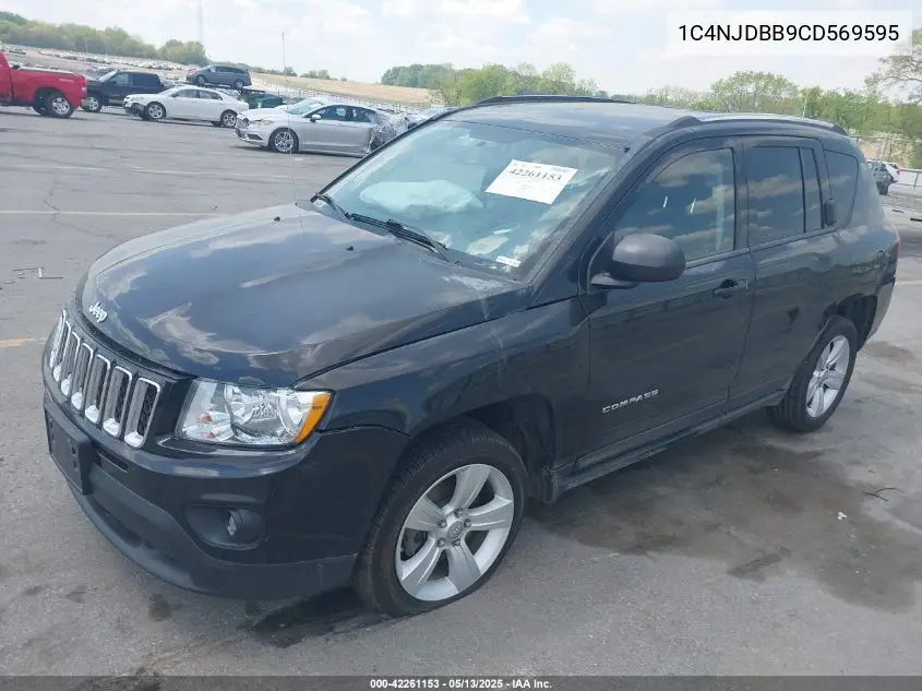 2012 Jeep Compass Sport VIN: 1C4NJDBB9CD569595 Lot: 42261153